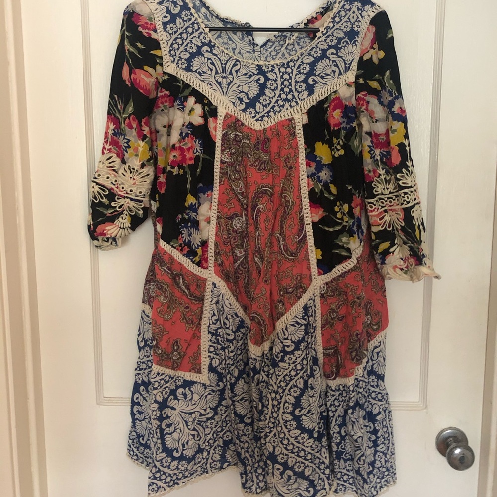 Anthropologie patchwork dress